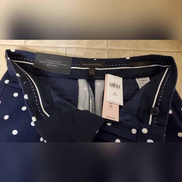Banana Republic 0petite Polka Dot Sloan Pant - Picture 4 of 7
